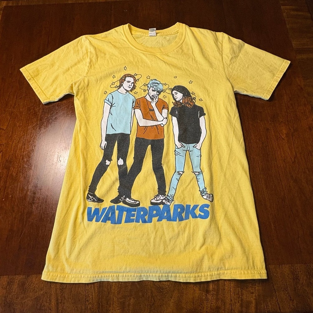 Waterparks‎ Band Graphic T-Shirt Yellow Tour Tee Size Small